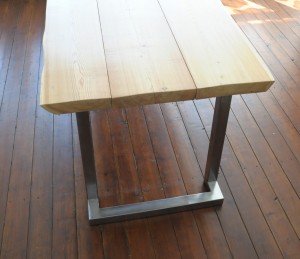 Klaas Design - Table Big Wood Planks + Steel Design Frame